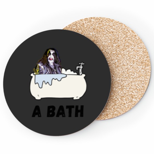 Discover A Bath - Abbath Black Metal meme Sticker Coasters