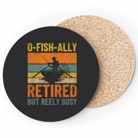 Discover Retired Fisherman O Fish Ally Retirement Fishing Coasters