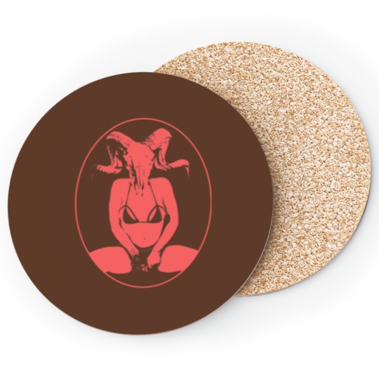 Discover Goat1 Skull Girl Active Coasters