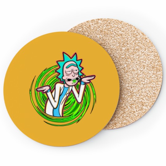 Discover r sanche Chilling Rick And Rickandmorty Heartbeat Coasters