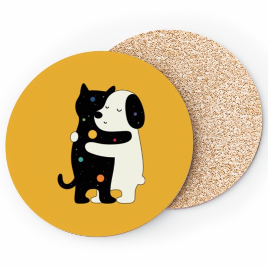 Discover Universe Soulmate AT LEAST MY CAT LOVES ME Coasters
