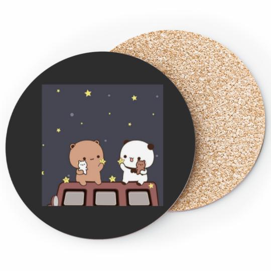 Discover Bubu and Dudu Watching The Moon Together Coasters