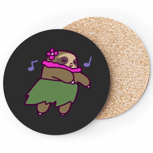 Discover Cute Hula Sloth Coasters