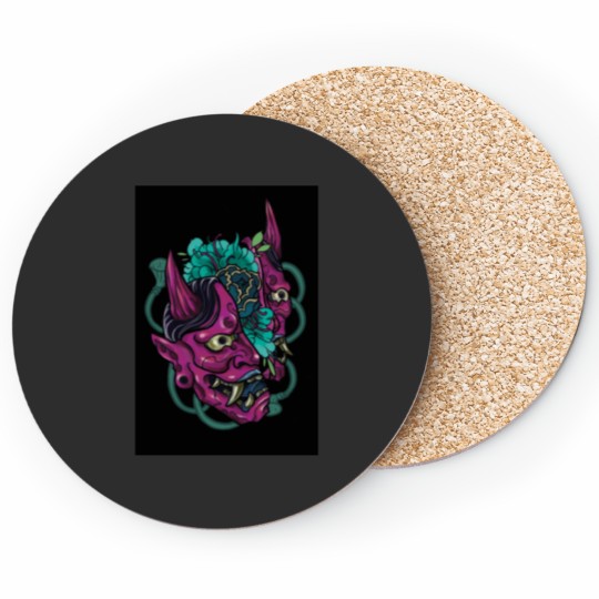 Discover Japanese Hannya Mask Coasters