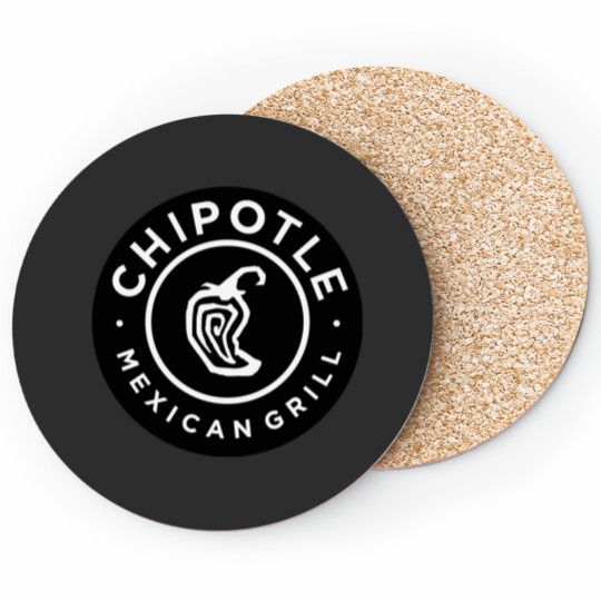 Discover THE CHIPOTLE MEXICAN GRILL BLACK LOGO Coasters