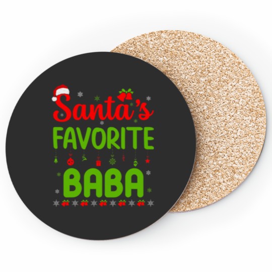 Discover Funny Christmas Santas Favorite Baba Cute Merry Xmas Party Coasters