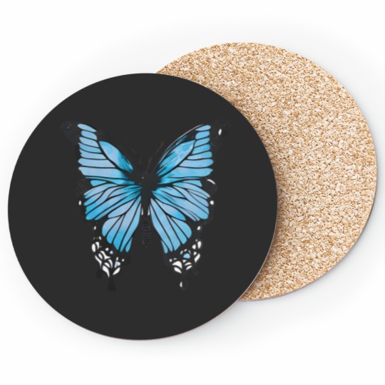 Discover Blue Butterfly Art Garden Beautiful Butterflies T-Shirt Coasters