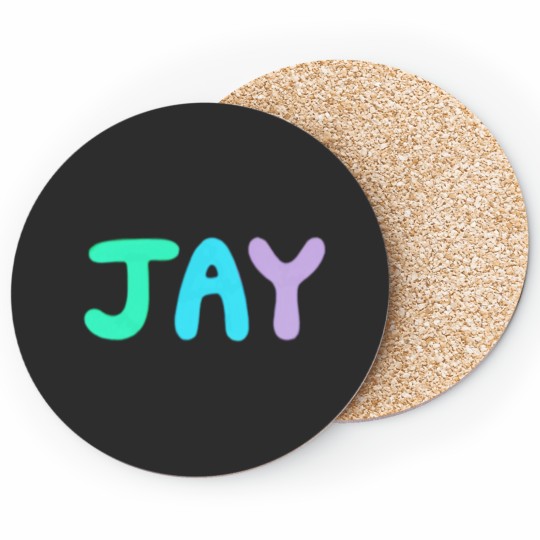 Discover Jay Rainbow Letters Coasters