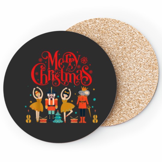 Discover Nutcracker Merry Xmas Sugar Plum Fairy Nutcracker Ballet Coasters
