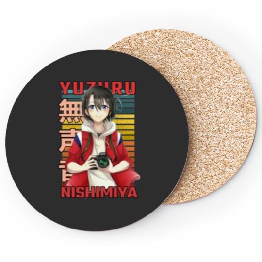 Discover Yuzuru Nishimiya A Silent Yuzuru Nishimiya A Silent Voice Eiga Koe no Katachi Anime Design  C Coasters
