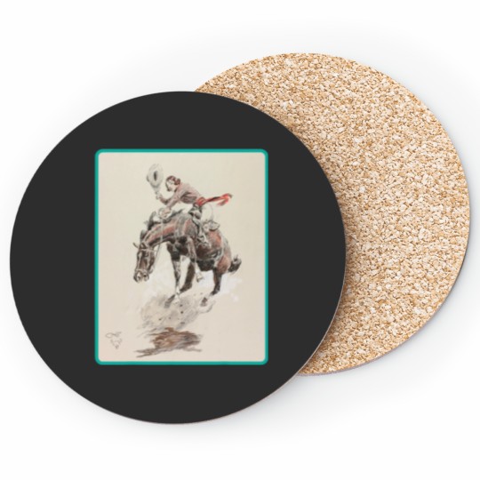 Discover Cowgirl Cowboy Rodeo Horse Western Country Vintage America Coasters