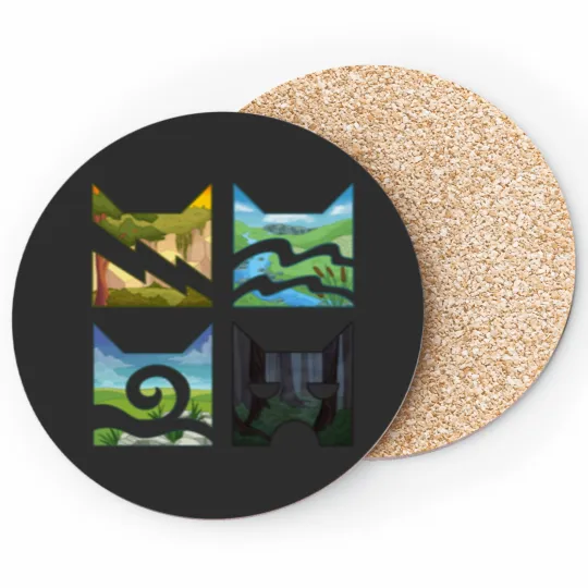 Discover Four Warriors Warrior Cats Logo Coasters
