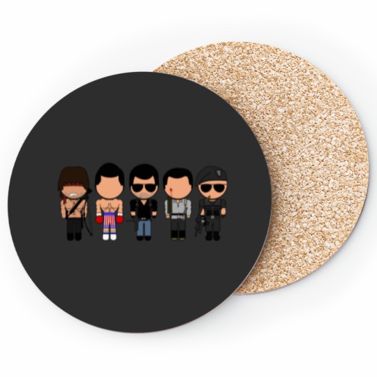 Discover Stallone Through the Ages - Vector-Eds Coasters
