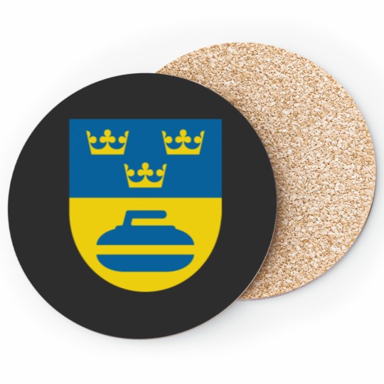 Discover Sweden Curling Coasters
