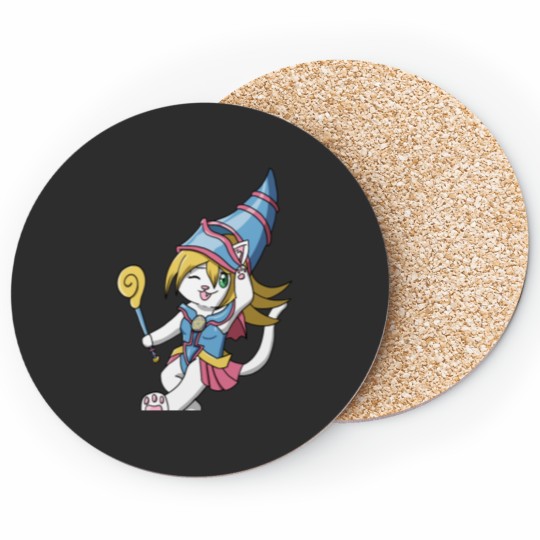 Discover cosplay cat Dark magician girl Coasters