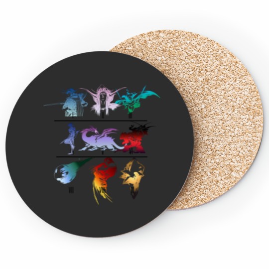 Discover Final Fantasy 1-9 Logo ArtFinal Fantasy 1-9 Logo Art Coasters