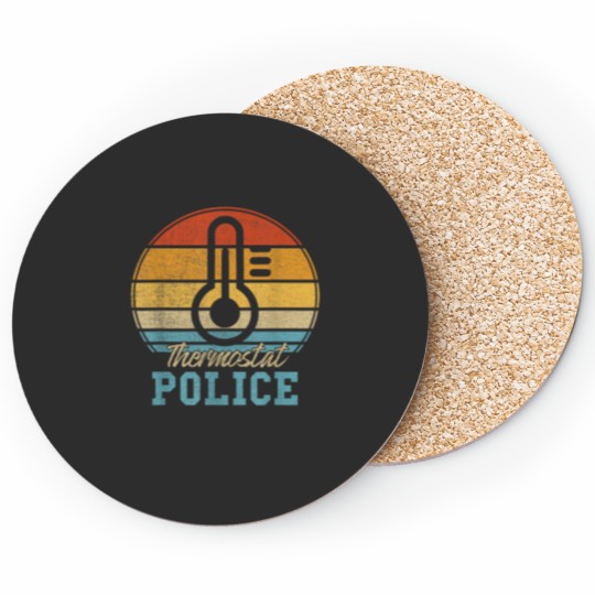 Discover Thermostat Police Father s Day dad joke Thermo police Coasters