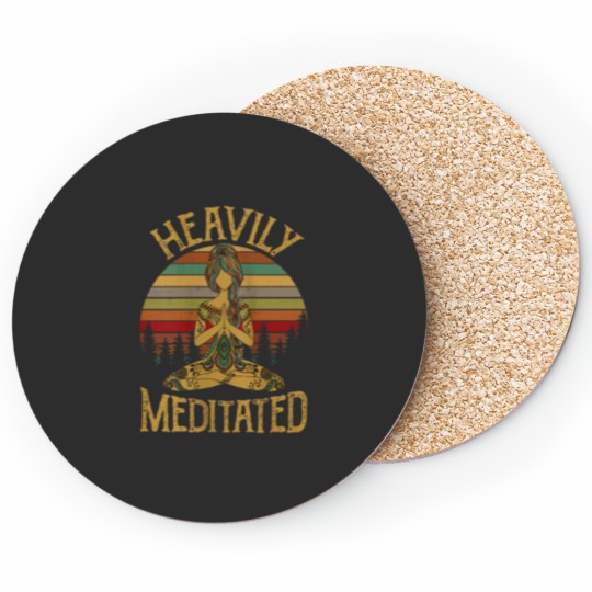 Discover Vintage Heavily Meditated Yoga Meditation Spiritual Warrior Coasters