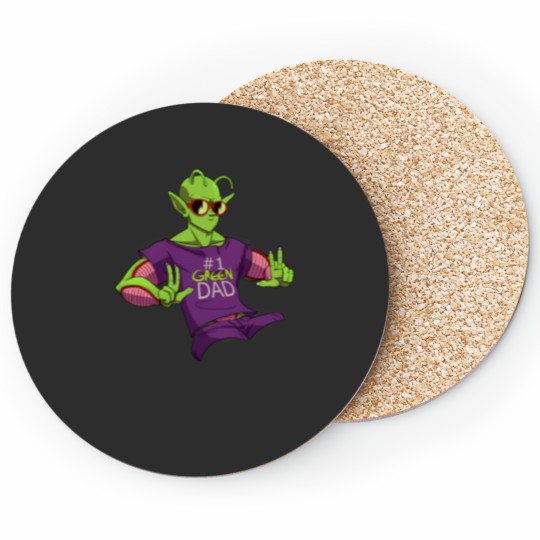 Discover 1 Green Dad Coasters