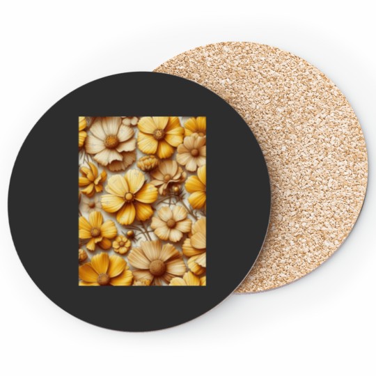 Discover Vibrant Yellow Cosmos Flowers Add a Splash of Sunshine to Your Space Classic Coasters
