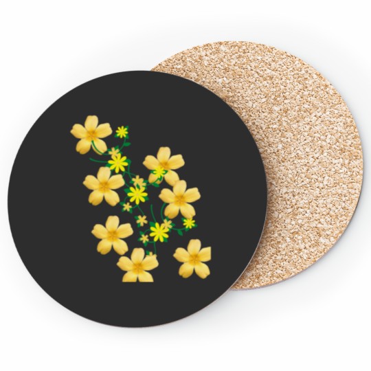 Discover Yellow Floral Design! Classic Coasters