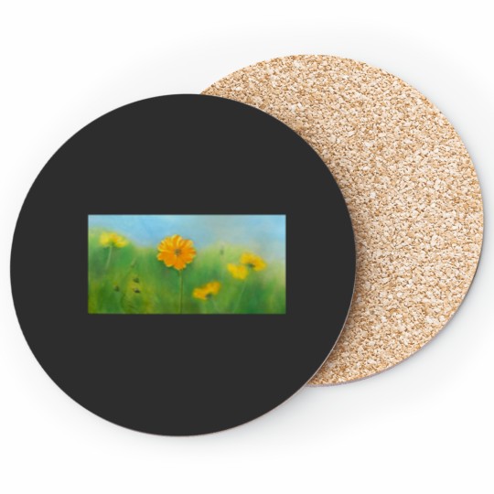 Discover Yellow Cosmos Classic Coasters