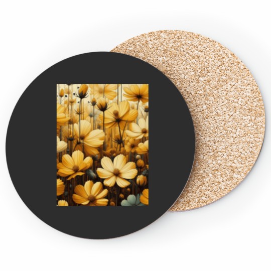 Discover Vibrant Yellow Cosmos Flowers Add a Splash of Sunshine to Your Space Classic Coasters