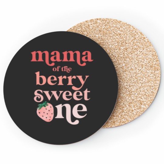 Discover Mama of the Berry Sweet One Strawberry First Birthday 1st Coasters