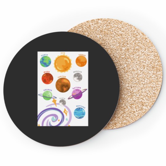 Discover Planets Colour,Cosmis Sound Classic Coasters