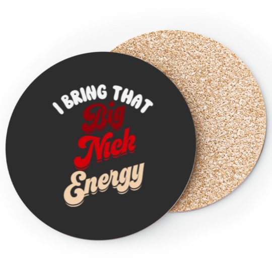 Discover Big Nick Energy Shirt Santa Xmass Funny Christmas St Nick Coasters