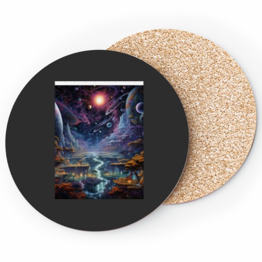 Discover Cosmic Dream Land Graphic Coasters