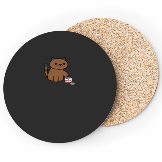 Discover Ganache raiding the Nutella Jar (Neko Atsume) Essential Coasters