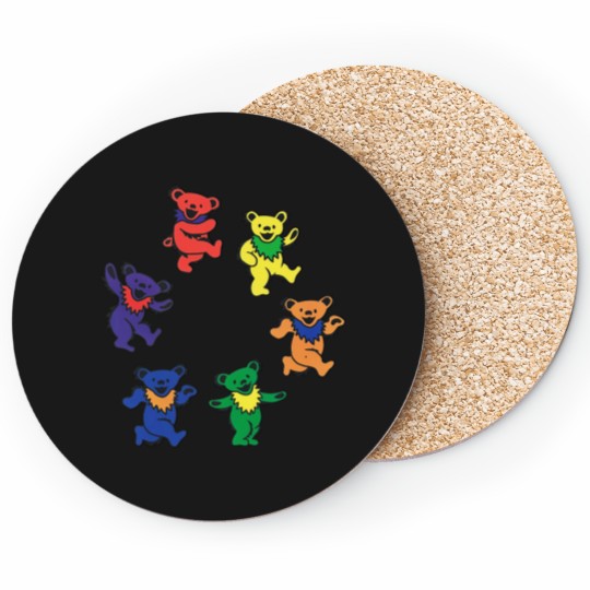 Discover grateful happy bear dead Coasters
