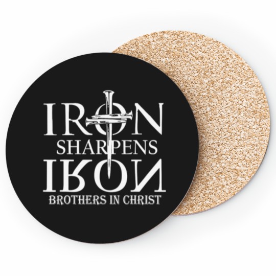 Discover iron sharpens iron brothers in christ Coasters