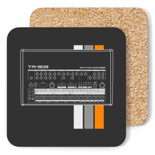 Discover TR 909 Dark Background Coasters