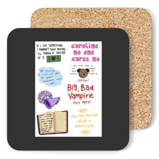 Discover Damon quote sheet  the vampire diaries Coasters