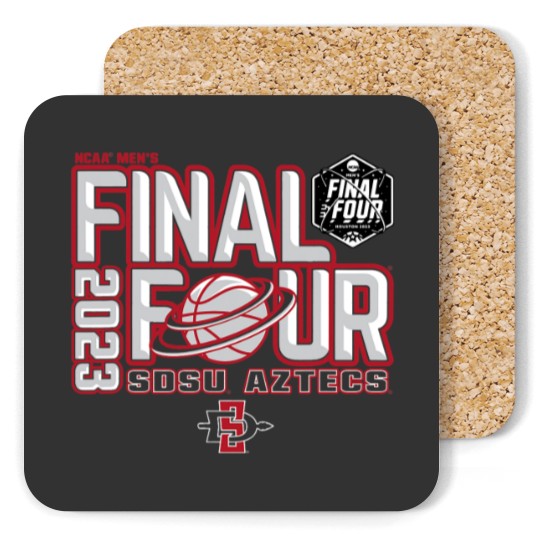 Discover San Diego State Aztecs Final Four Basketball Dunk Black Coasters