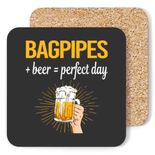 Discover Bagpipe Beer Perfect Day Bagpipe Bagpipes Bagpiper Coasters