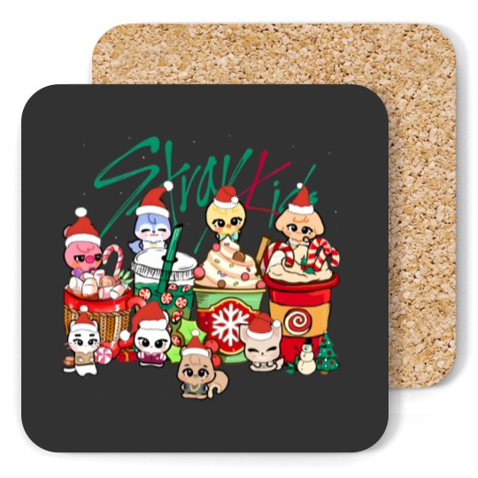 Discover Christmas SKZOO Coffee Coasters, Stray Kids Christmas Coasters