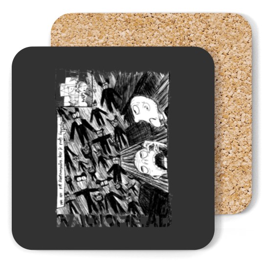Discover Radiohead Scribble Grey Coasters, A Rock Off  Coasters