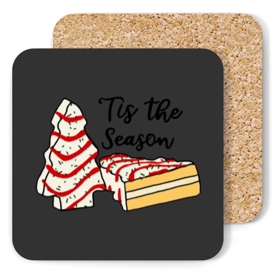 Discover Embroidered Christmas Tree Cake Coasters