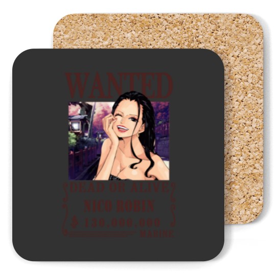 Discover Nico Robin Wanted One Piece Anime Coasters