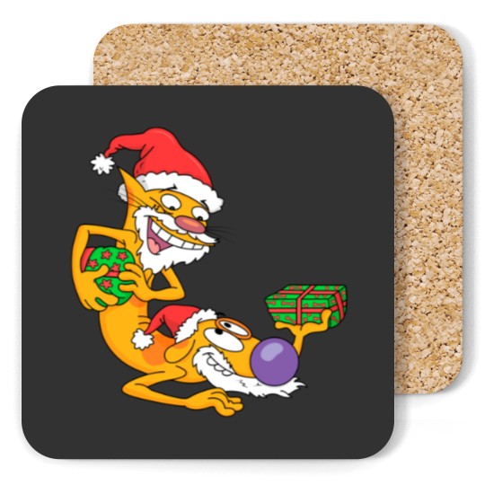 Discover catdog xmas Graphic Coasters