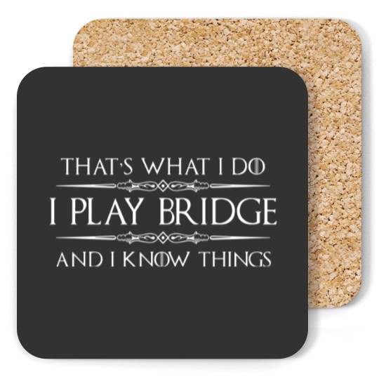 Discover Bridge Player Gift - I Play Bridge Coaster