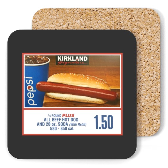 Discover Costco Kirkland Hotdog Glizzy Combo Unisex Coasters