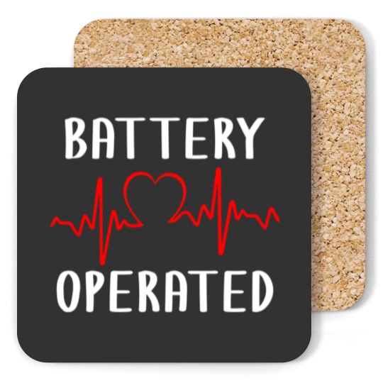 Discover Battery Operated Heartbeat Pace Maker Living With an Implantable Cardioverter Defibrillator Coasters