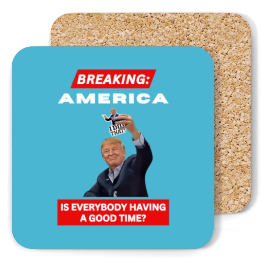 Discover BREAKING AMERICA Anti-Trump Tariffs HANDS OFF 2025 Protest Coasters