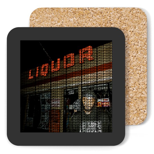 Discover JPEGMAFIA LP! (OFFLINE) Text Design Coasters