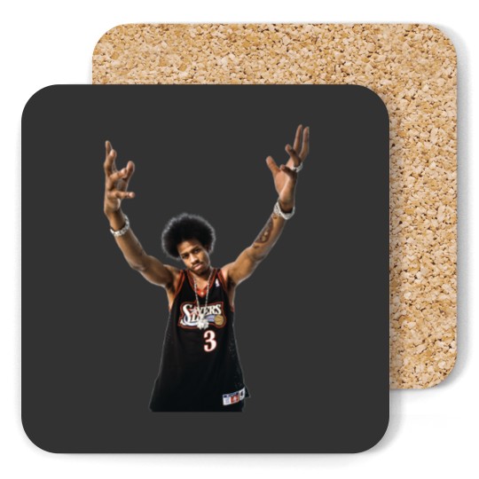 Discover Allen Iverson Coasters, Vintage 90s Basketball Kobe Bryant, Allen Iverson Graphic Coasters