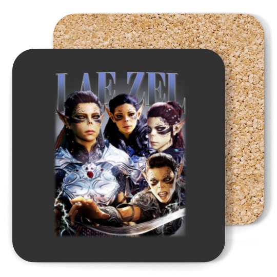 Discover Vintage 90s Style Lae'zel - Baldurs Gate 3 Gift For Fan Unisex Coasters S-5XL